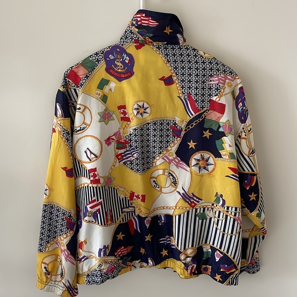 Vintage Nautical Silk Windbreaker Jacket - Picture 4 of 5